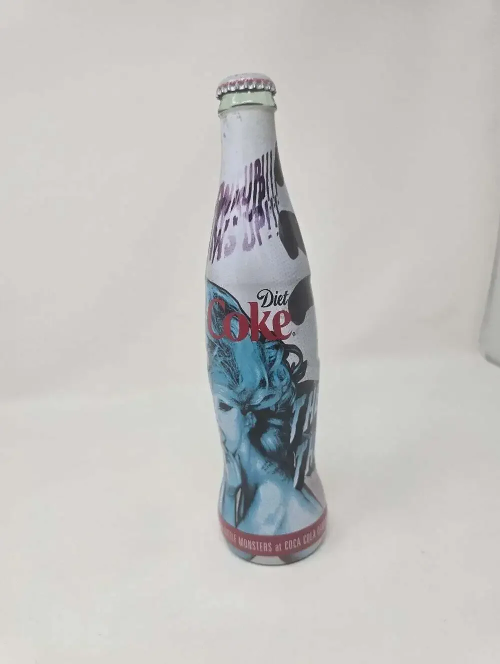 Limited Edition Lady Gaga Coca Cola Glass Bottle Coke Lady and Monster 9.5